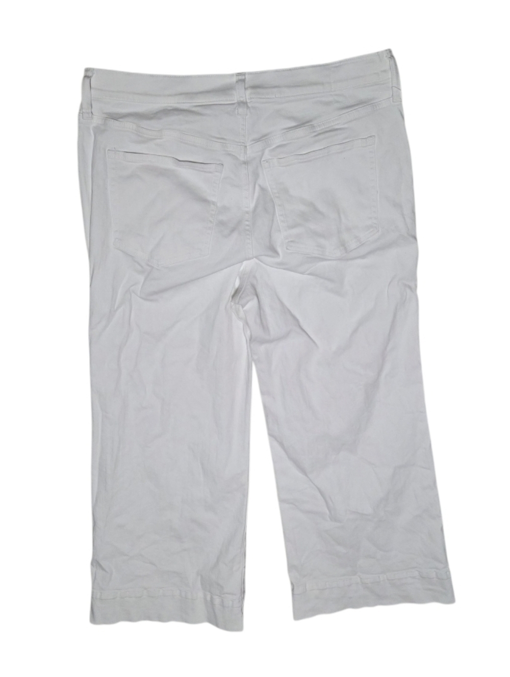J Crew High Rise Wide Leg Denim Trouser White Size 32 Petite - Picture 3 of 10